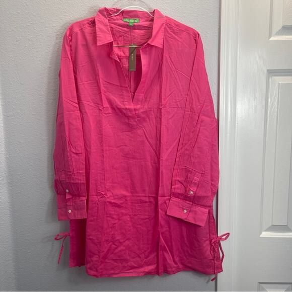 J Crew Cotton Tunic Cover-Up Side Ties - Picture 2 of 12